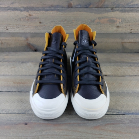 adidas Originals NIZZA HI RF Men's Brown Leather Sneakers Shoes - Picture 5 of 12